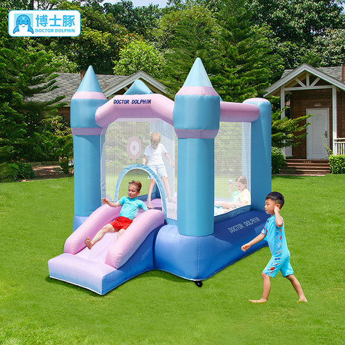 博士豚小型充气城堡蹦蹦床滑梯