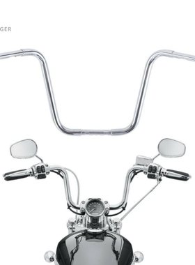 哈雷FLST FXST XL883 1200X48改装龙头加厚方向弯梁高车把管14寸