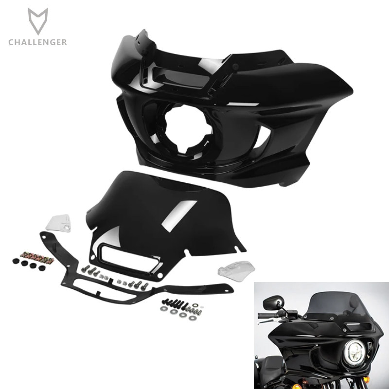 适用哈雷路威ST风格头罩街霸肥霸路威S改装泰坦头罩2022-2023年