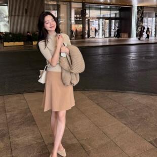 松紧小A版 斋斋 本期挚爱 bi入 通勤针织半身裙 半裙