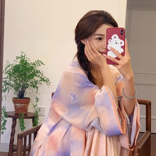 如梦令｜美jue！真仙气宋制汉服衫子宽袖褙子仿花罗百迭裙杉水集