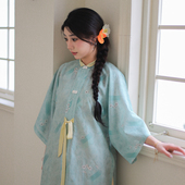 梅香颂 天丝汉服 明制立领褂子竖领长衫 清冷感汉服 视觉降温