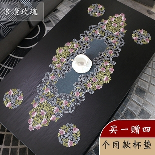 刺绣镂空餐桌布艺外贸出口中式 田园现代茶几盖巾桌垫桌旗 欧式 美式