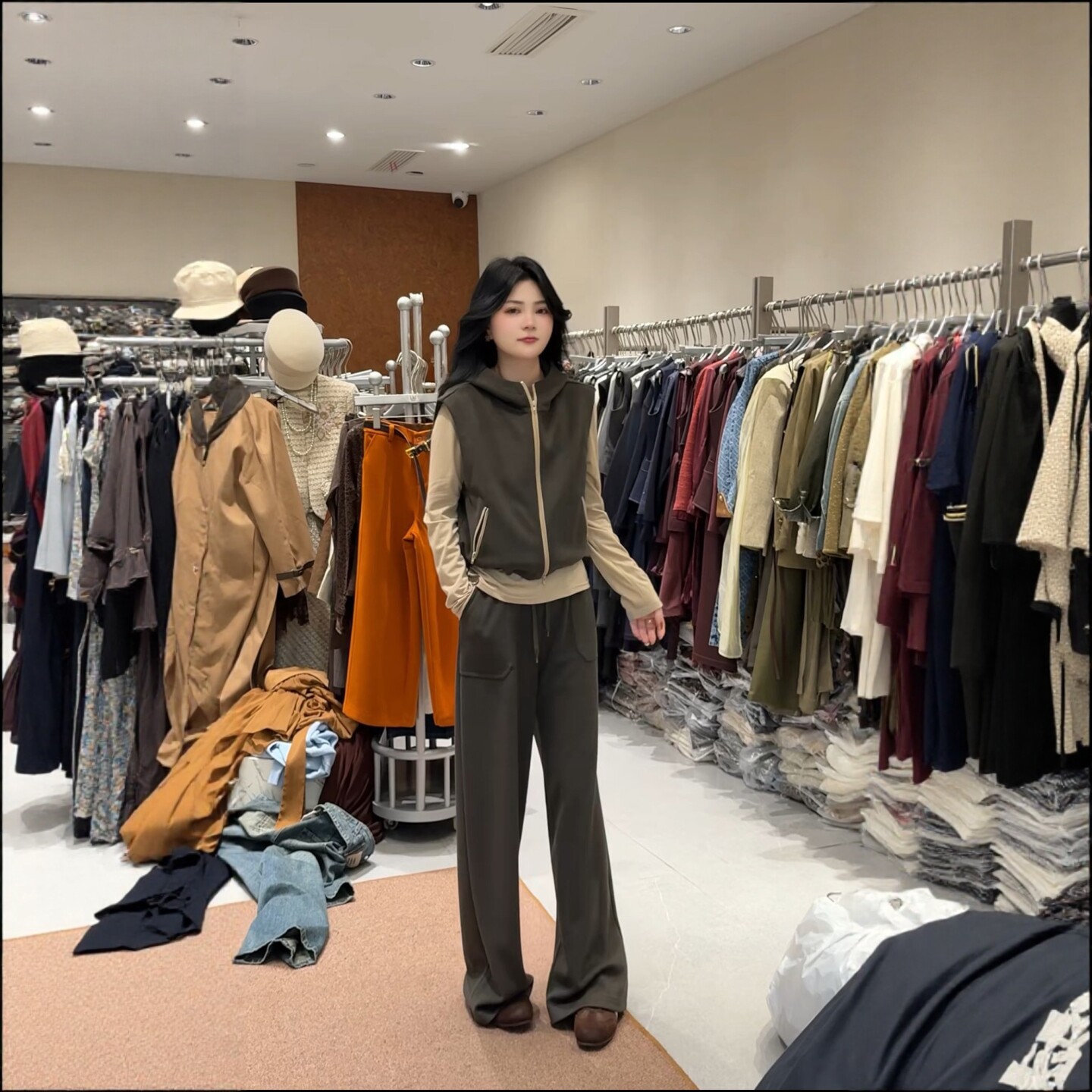 秋季V+.COM女T恤卫衣三件套