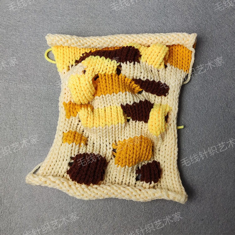 针织艺术家手摇横机针织面料小样成品定制代做服装创意针织布料