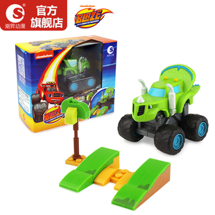 潮昇动漫 BLAZE旋风战车队回力车玩具车积木滑行车儿童节圣诞礼物