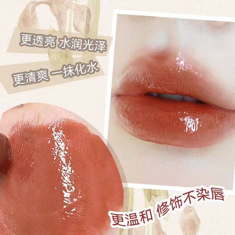 NOVO蜜吻奶冻唇膏笔不掉色水光玻璃镜面学生党素颜显白口红5842
