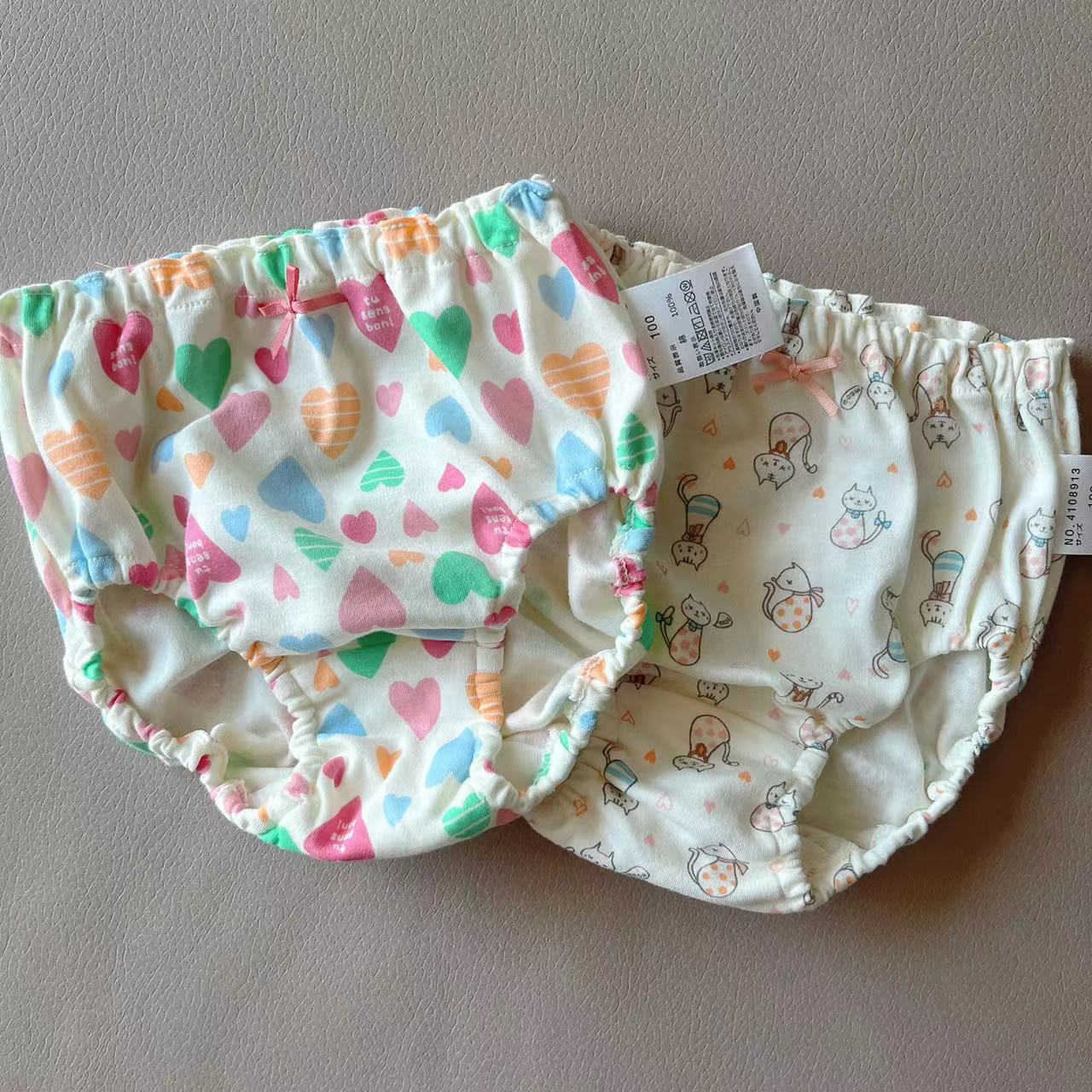 条装三角内裤女童面包卡通棉女童