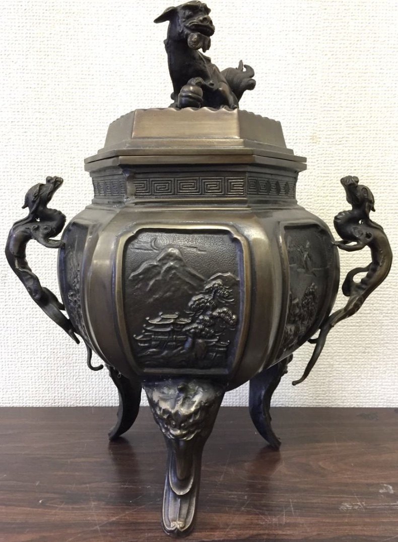 日本名家照雲做铜香炉,重6.2公斤,超大。很大很大很大的香炉