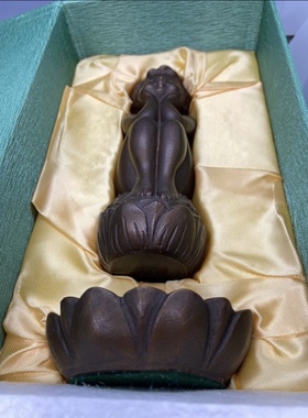 玉野势三作铜雕小萝莉，高16厘米，重1.2千克，做工一流大师作品