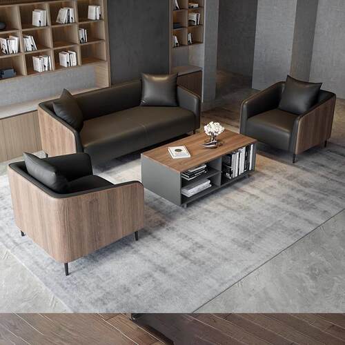 北欧办公沙发茶几组合套装会客洽谈接待室商务简约现代办公室沙发