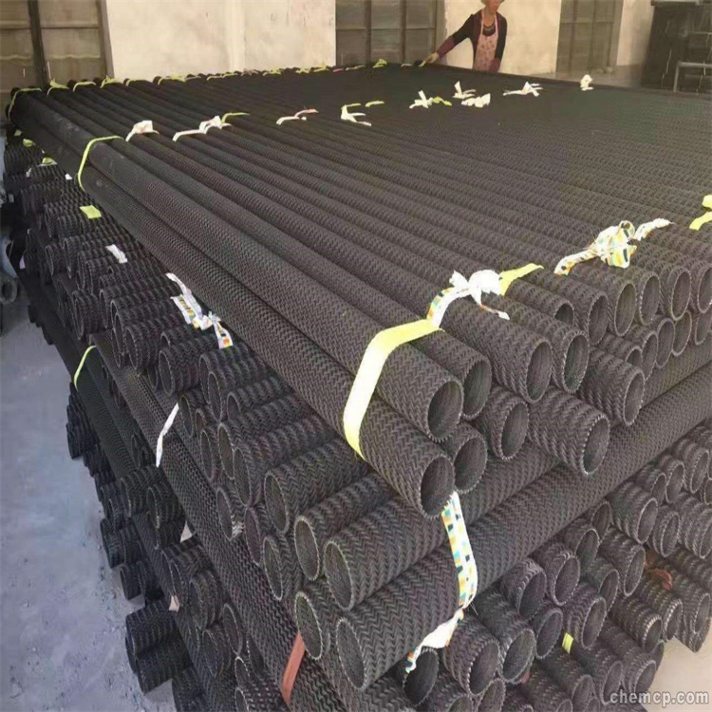 网状硬质透水管园林绿化高尔夫球场环保草坪渗排水盲管硬式透水管