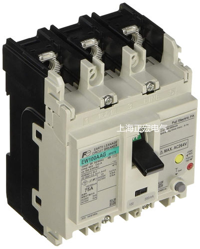 原装日本进口富士Fe漏电断路器EW100AAG 3P75A075K 100/200Ma可调