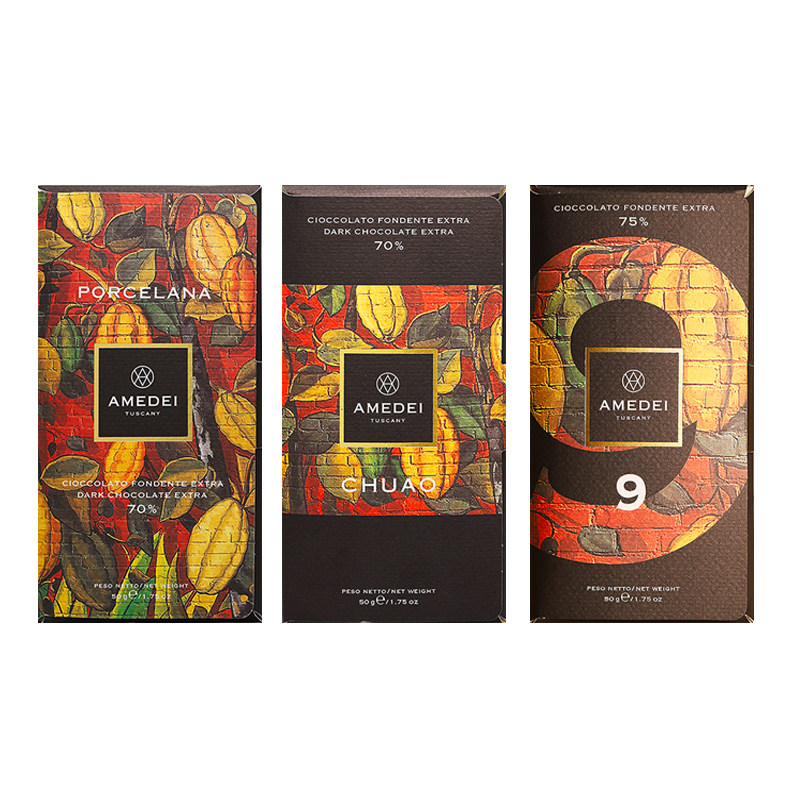 意大利进口 amedei金奖限量porcelana  chuao 70%纯黑巧克力50g
