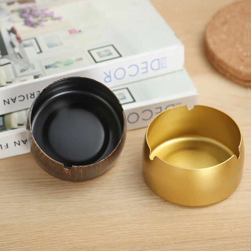 不锈钢烟灰缸潮流创意个性客厅防风酒吧网吧网咖ins大号烟灰缸