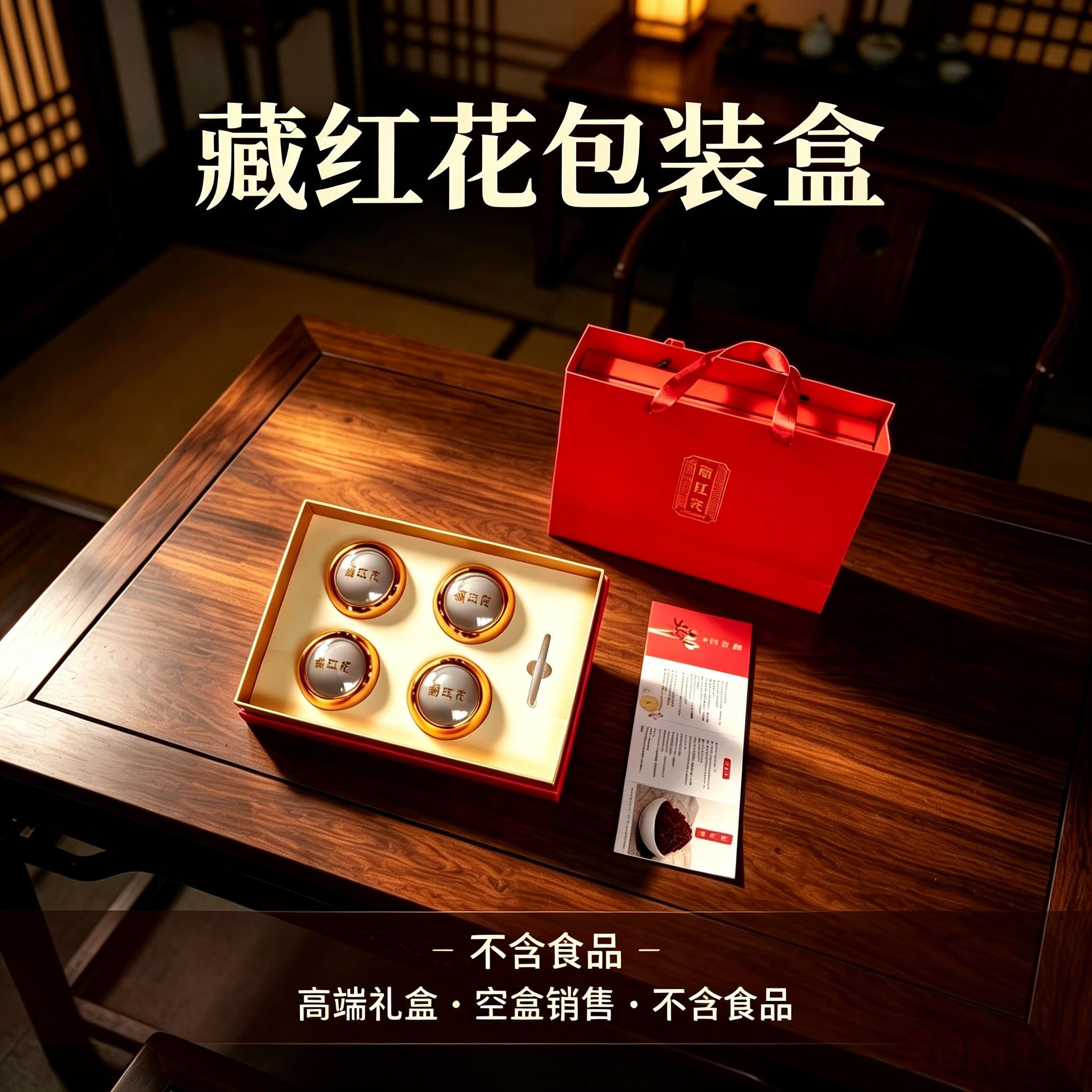 高档藏红花包装盒藏红花礼品盒空盒礼盒高档藏红花礼品包装