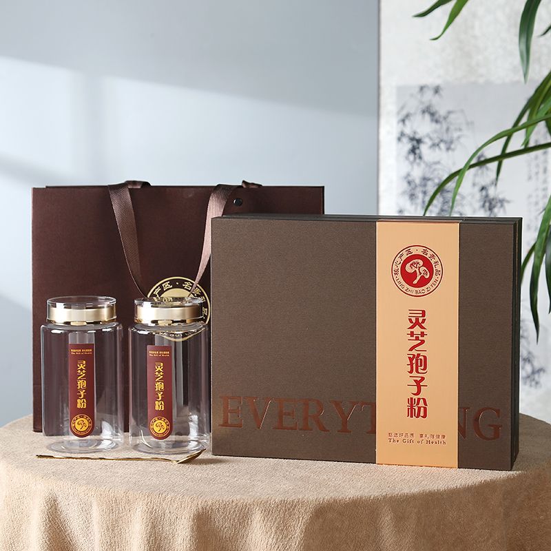 新款灵芝孢子粉包装盒空盒