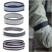 箍男女通用调酒师袖 箍绑带衬衫 防滑臂环弹力可调节袖 商务袖 箍对装