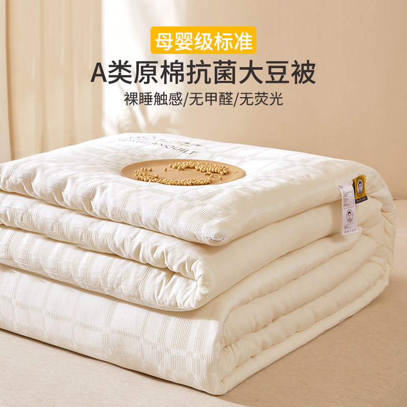抗菌防螨大豆纤维棉被子四季通用