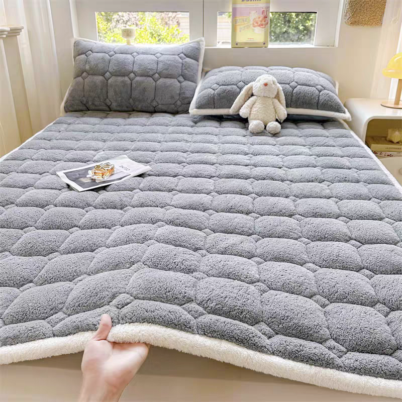 冬季泰迪绒床垫加厚保暖