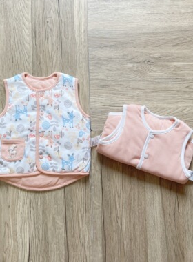 小米米minimoto秋冬宝宝夹棉可爱背心舒适保暖男孩女孩马甲