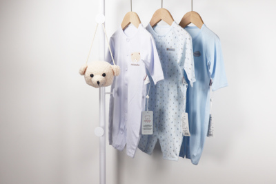 小米米minimoto宝宝夏季薄款长袖对襟连体衣四季简约小清新爬行服