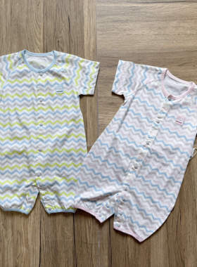 小米夏季连体衣清新爬行服