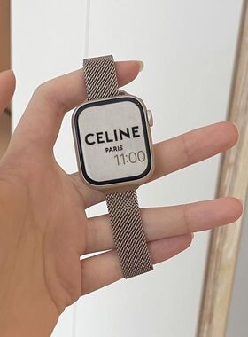 适用苹果Applewatch8米兰SE磁吸金属iwatch7代654321手表带4145mm