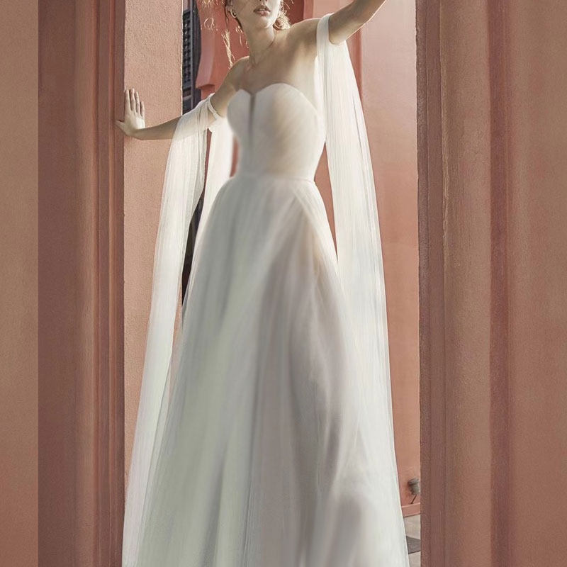 新娘手套韩式白色网纱臂纱长款手袖影楼拍照造型多色可订做长手纱