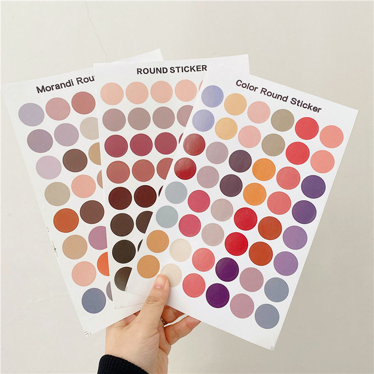 ins风圆点贴彩色 莫兰迪色大地色封口贴手帐周边照片贴卡片贴纸,文具电教/文化用品/商务用品,贴纸/立体贴纸,淘宝优惠券,粉丝福利购,淘宝优惠卷
