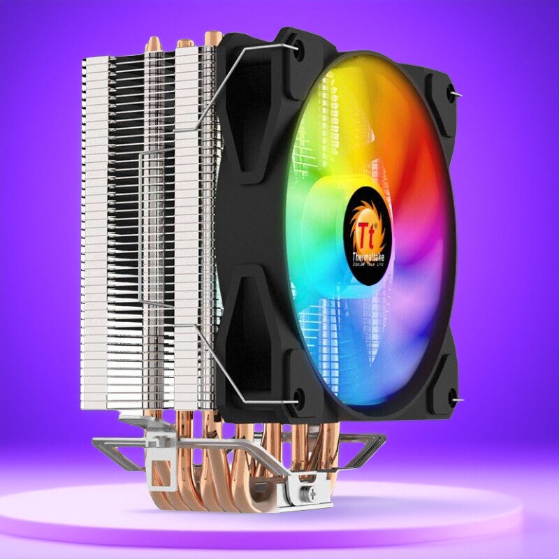 TT水星S600 S400 CPU散热器台式机风冷电脑静音Intel/AMD炫彩风扇