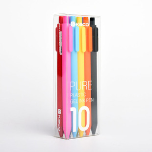 KACO书源彩色中性笔0.5糖果色磨砂按动中性签字水笔商务定制logo