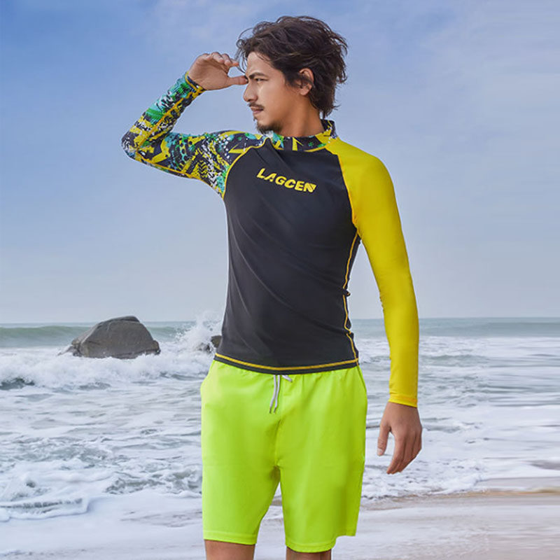 夏季潜水服男防晒速干浮潜冲浪长袖长裤泳衣水母衣运动透气三件套