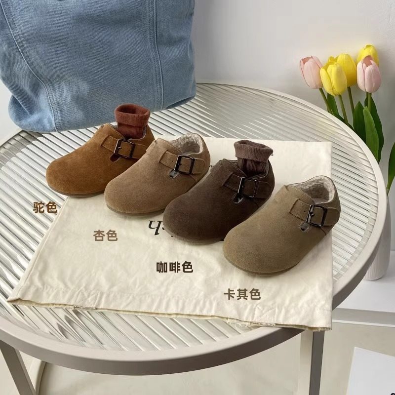 女童勃肯鞋加绒儿童鞋子2025冬季新款小女孩二棉鞋春秋毛毛豆豆鞋,童鞋/婴儿鞋/亲子鞋,皮鞋,淘宝优惠券,粉丝福利购,淘宝优惠卷