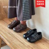 儿童小皮鞋 宝宝 男童公主鞋 秋冬季 加绒2025英伦风女童布洛克乐福鞋