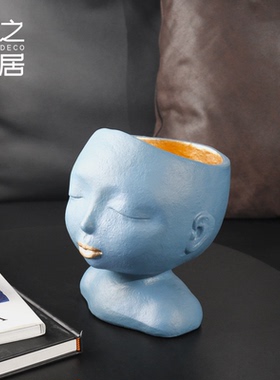 北欧客厅树脂插花器花瓶装饰品