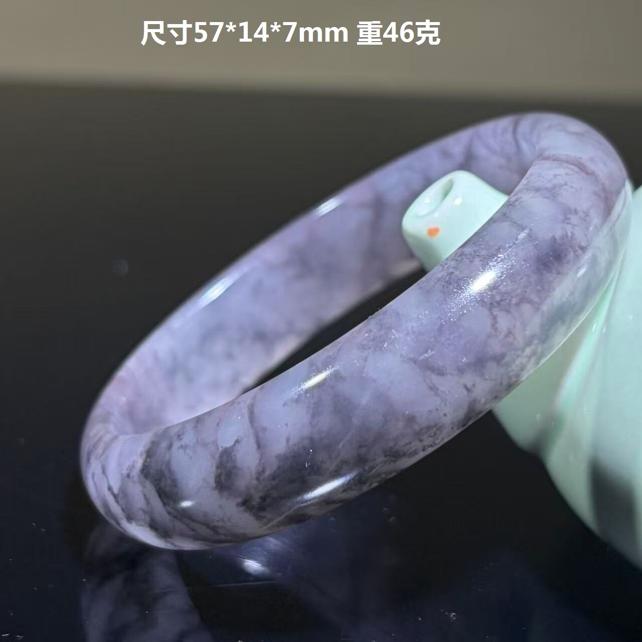 桂林鸡血玉大地烟丝料镯子鸡血石玉石飘逸手镯原石精美57玉镯精品