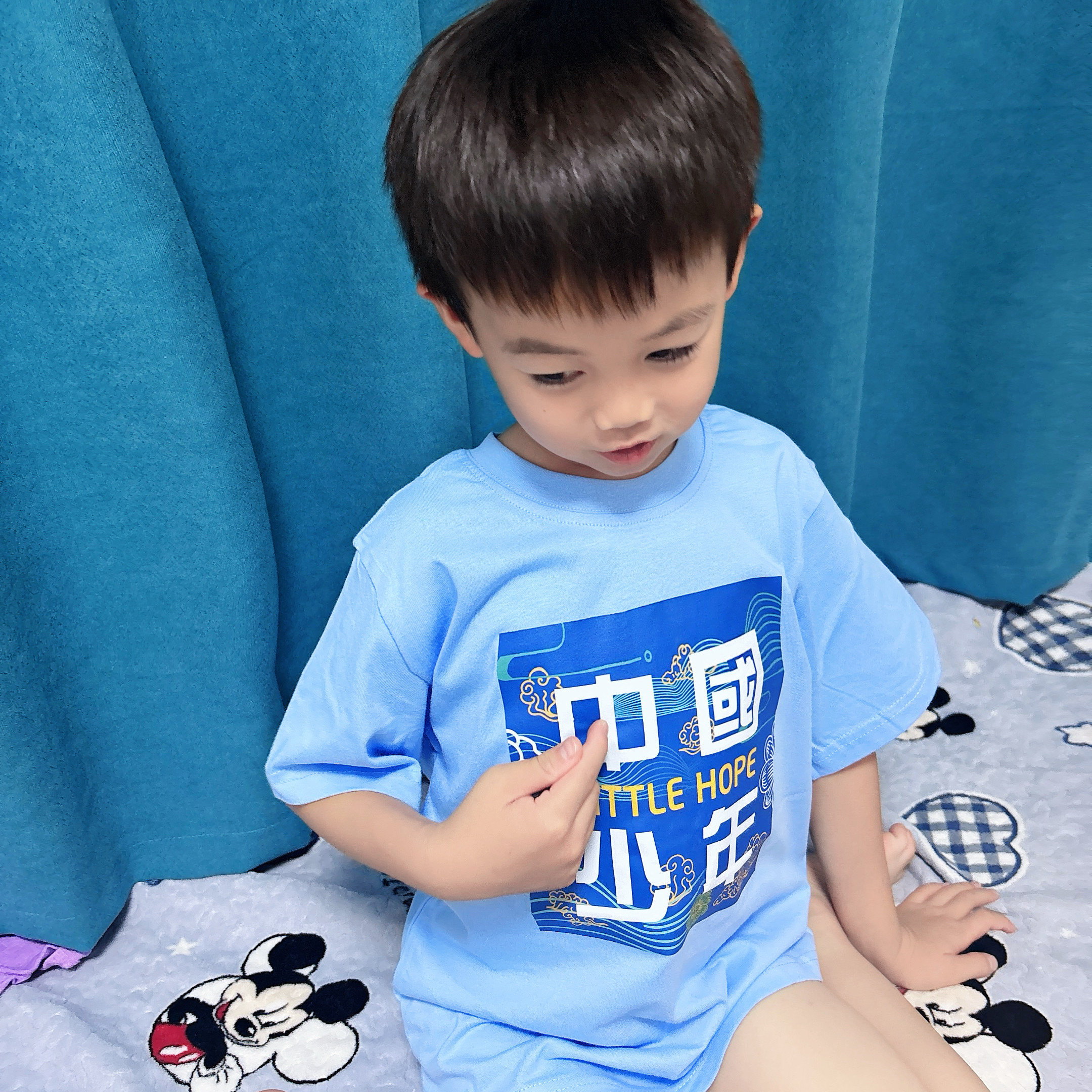 2026 童装男童短袖t恤儿童夏季新款中国风上衣男宝宝纯棉小可爱家