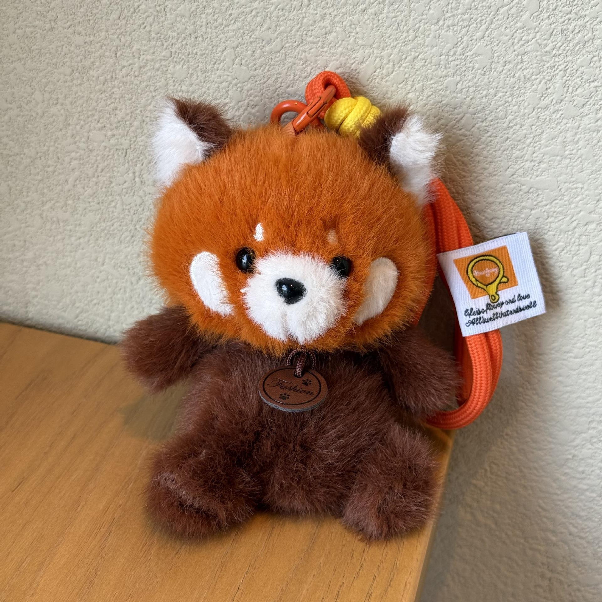 超自然行动组小熊猫玩偶挂件毛绒玩具挂件动物包包挂饰钥匙扣玩偶