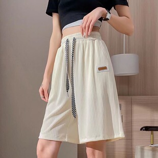 五分裤 2025新款 子大码 宽松休闲裤 运动短裤 外穿冰丝速干中裤 女夏季