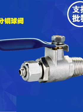 净水器配件转接头2分球阀进水开关外螺纹铜阀门2分外牙转2分PE管