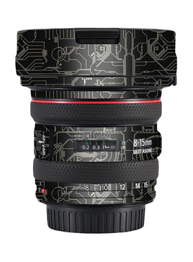 漫步驴适用于佳能EF8-15mmf4L保护贴膜镜头815贴纸全包贴皮3M皮肤