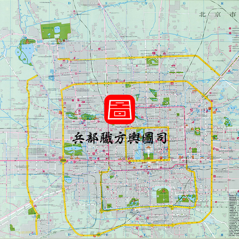 【舆图司】1992年北京市区图 90年代北京老地图 电子图片素材