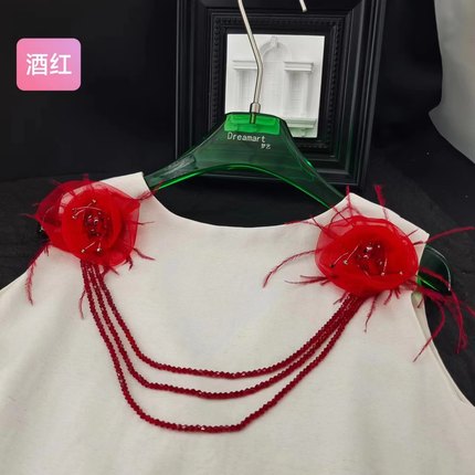 轻奢羽之花水晶流苏别针款SF924