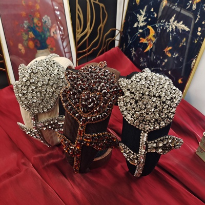 一直玫瑰满钻宽边发箍ww096