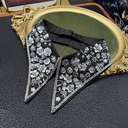 新中式碎花星韵百搭气质女人假领子AZ989