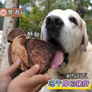 宠物狗零食奖励训练零食冻干猪肝厚切补铁幼犬拉布拉多犬洁齿磨牙