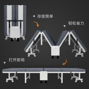 费折叠床四折床单人家用便携床办公室午睡简易床医院陪护床 新疆 免邮