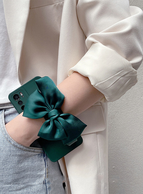 OnePlus一加ace5手机壳Ace 3V 2V蝴蝶结Ace5pro手腕带13 12 11墨绿色ace2 Ace3 Pro竞速9RT丝质7 8t适用10Pro