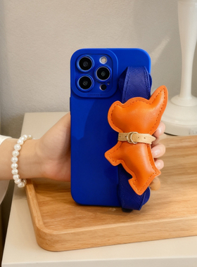 K80适用小米17手机壳15C红米Note15 14 13斗牛犬腕带14C蓝色Redmi撞色K70K60K50至尊版Turbo4 Civi5Pro斜挎12